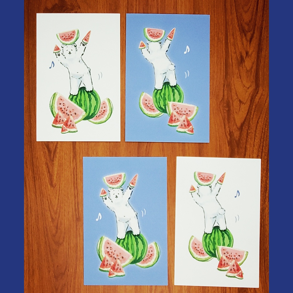 動物とフルーツの優しいポストカード 36種類