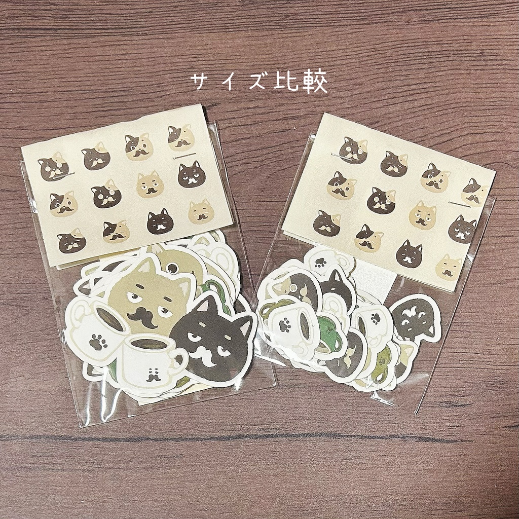 ダンディズム・アミーゴコーヒー猫のフレークシール 29枚