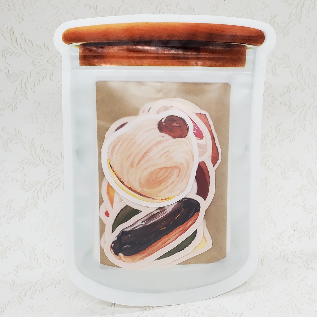 ケーキが好きな方へ向けたフレークシール🍰🎂🥧🧁(デザインA) 20枚 ※サイズ選択可能