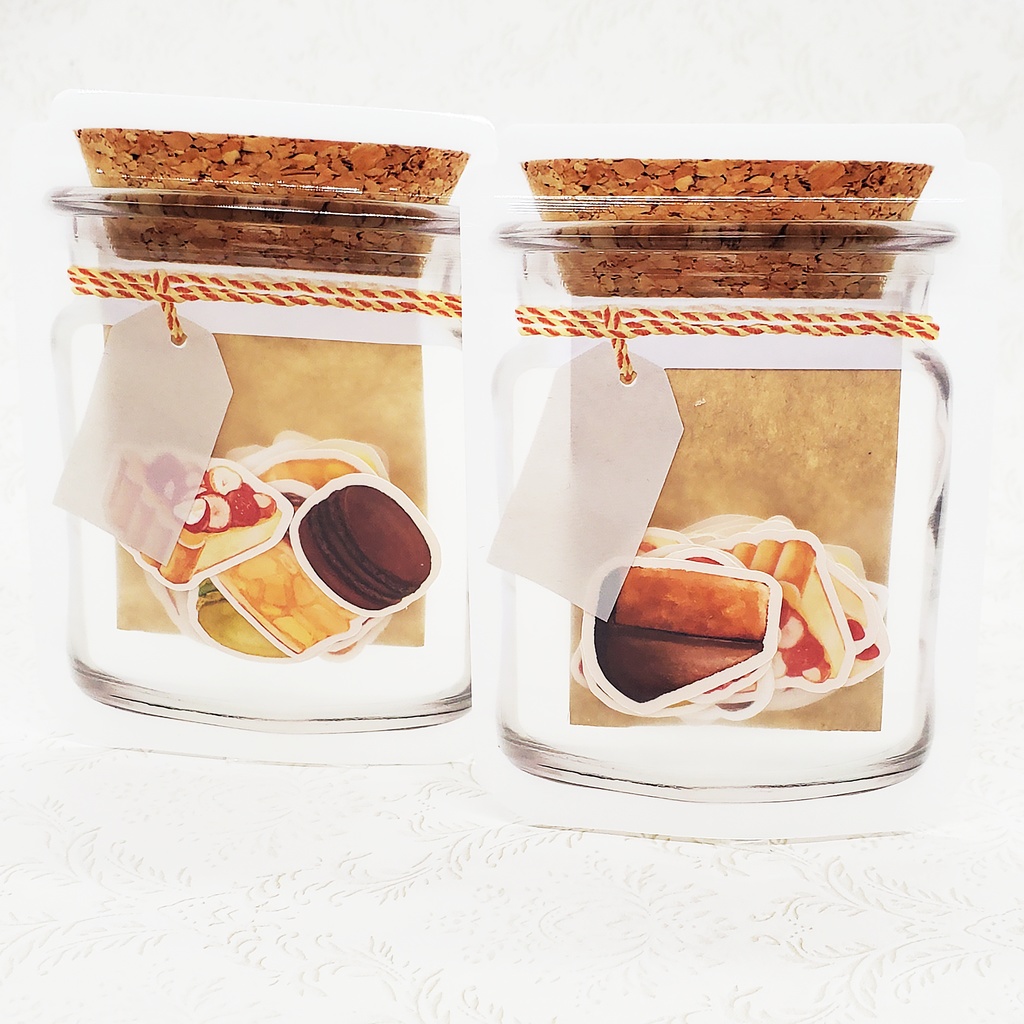 ケーキが好きな方へ向けたフレークシール🍰🎂🥧🧁(デザインA) 20枚 ※サイズ選択可能