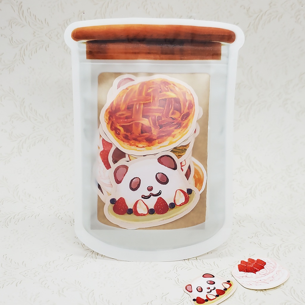 ケーキが好きな方へ向けたフレークシール🍰🎂🥧🧁(デザインB) 20枚 ※サイズ選択可能