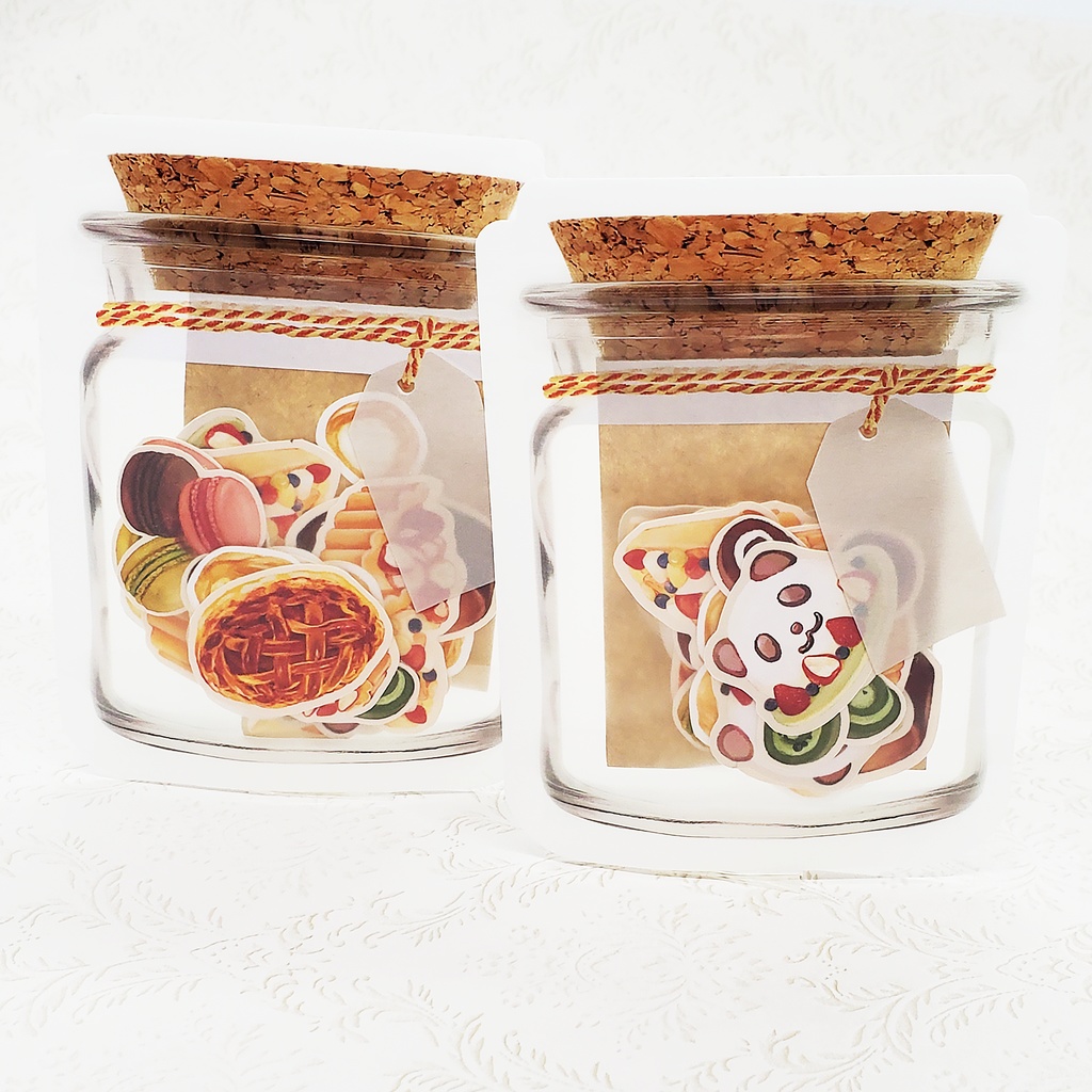 ケーキが好きな方へ向けたフレークシール🍰🎂🥧🧁(デザインB) 20枚 ※サイズ選択可能