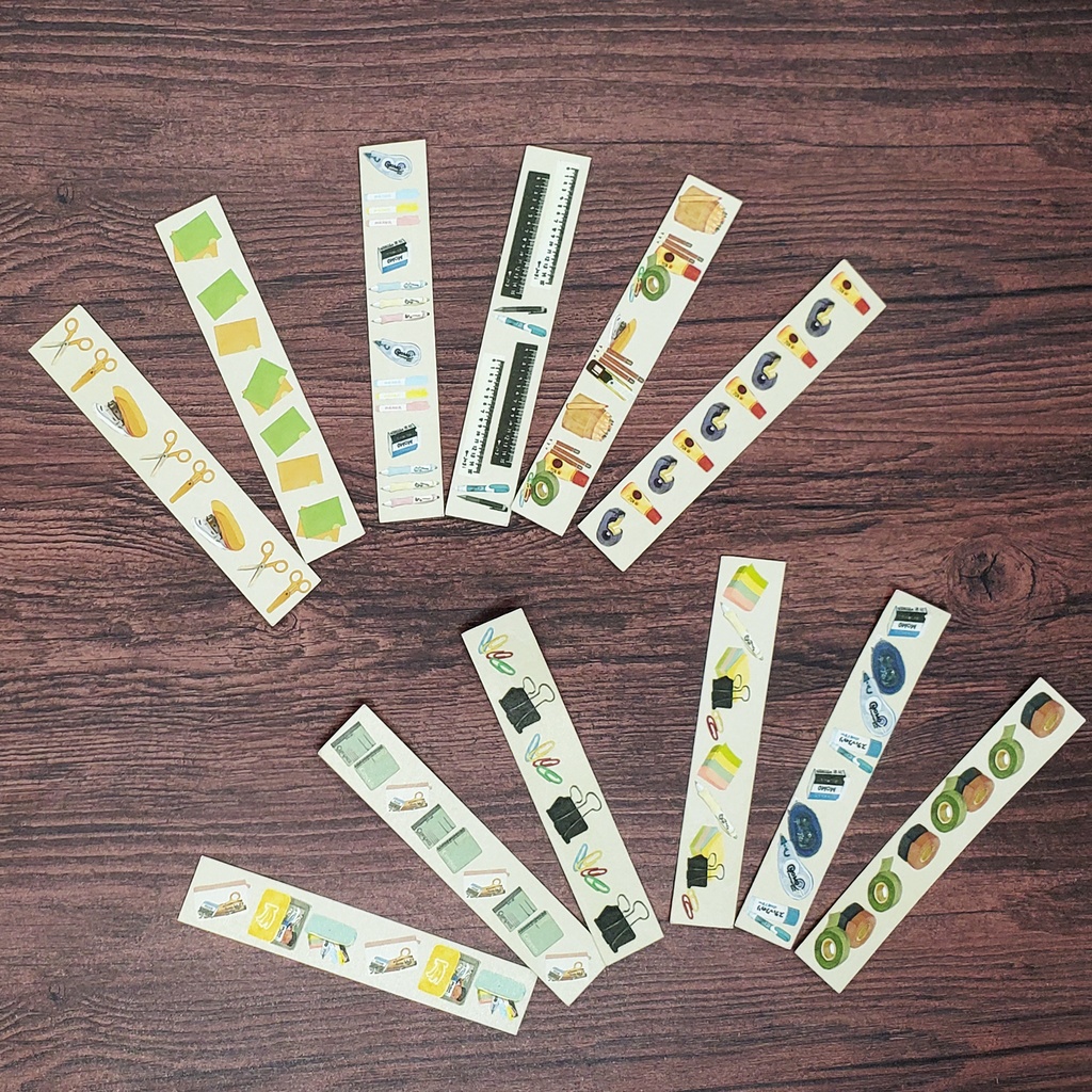 マスキングテープ🍙🍞🍜✒🍳🍰 12本 300円 ※シートタイプ選択可能