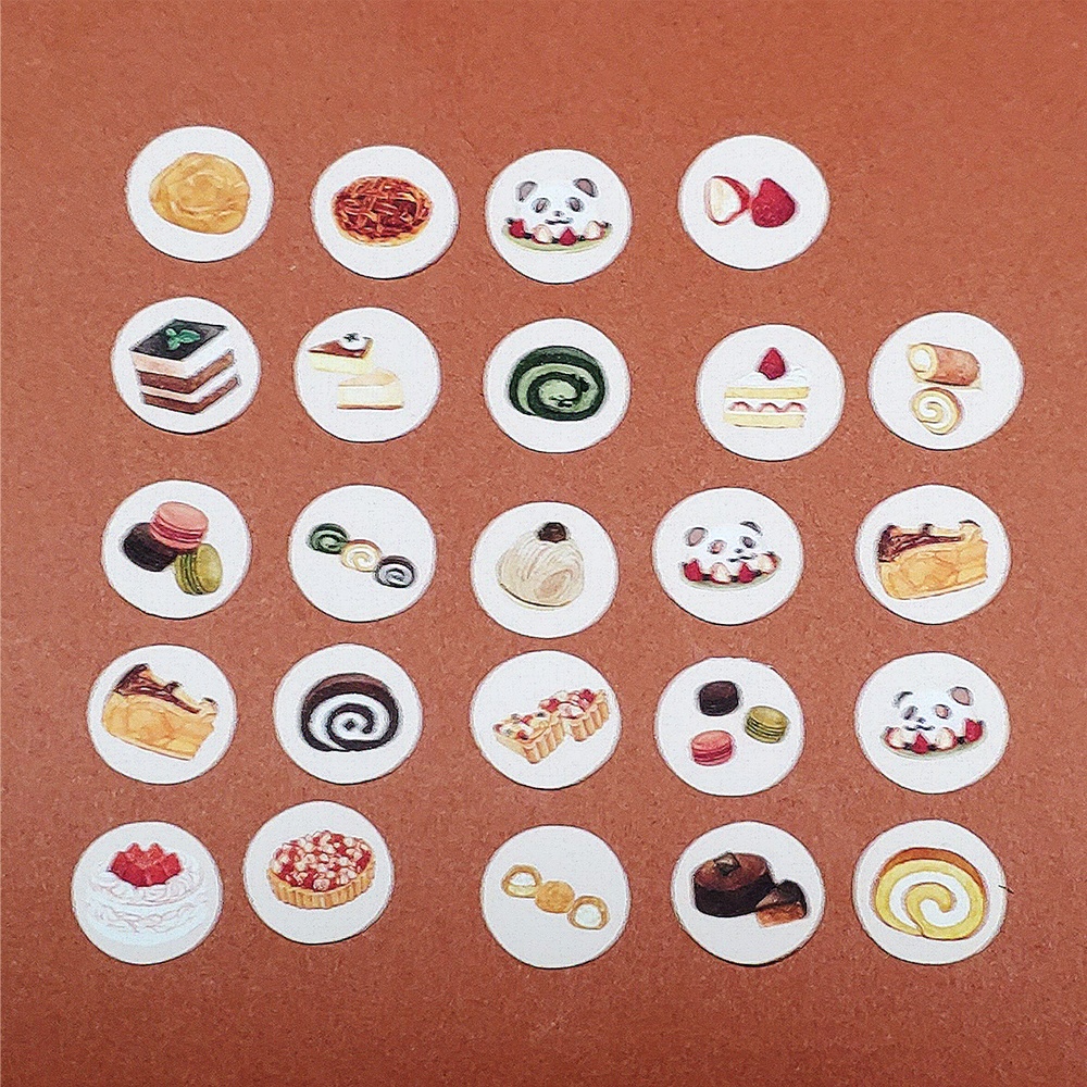 ケーキのスクエアとまん丸のミニシール🎂 ※各24枚300円