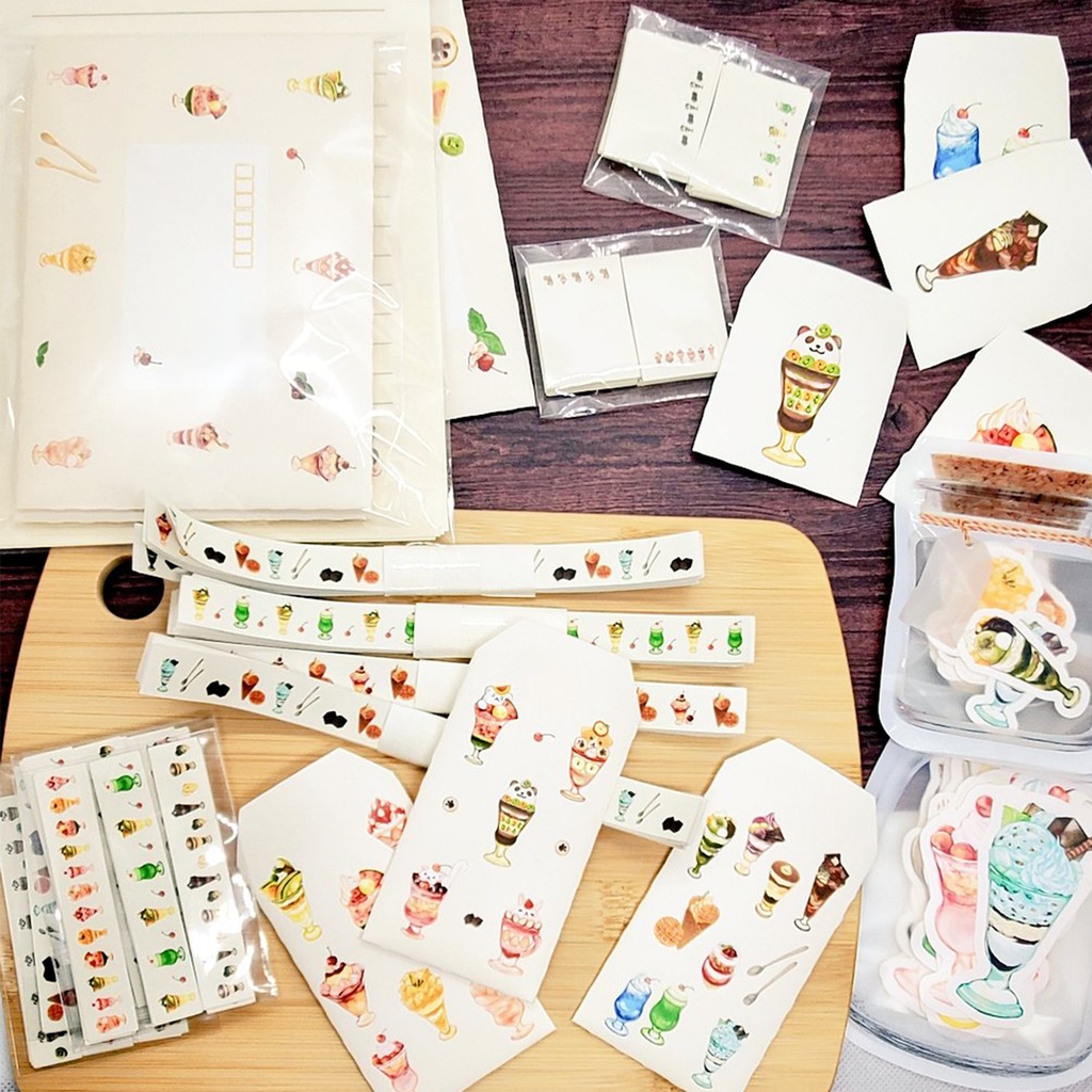 🧇パフェが好きな方へ向けたフレークシール🍒37枚セット ※サイズ選択可能