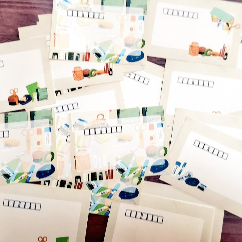 いろんな絵柄の宛名シール 1種類4枚 お好きな3セット 全9種類