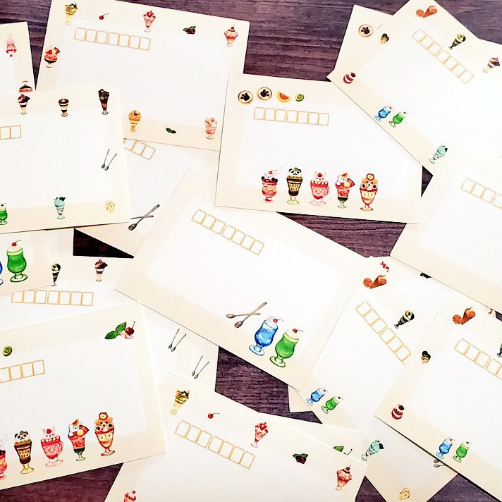 いろんな絵柄の宛名シール 1種類4枚 お好きな3セット 全9種類