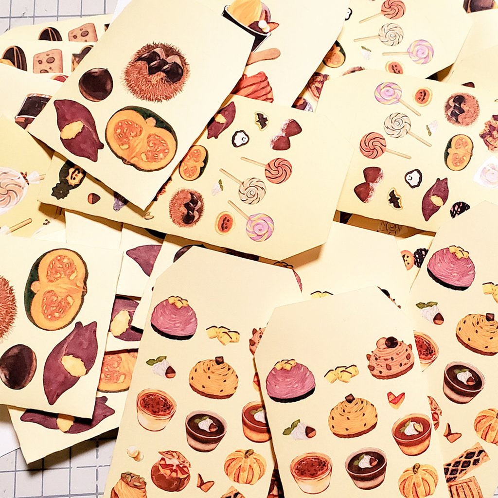 🎃🍠🌰秋スイーツが好きな方へ向けたポチ袋セット 12枚1セット 900円 ※6枚コース選択可能