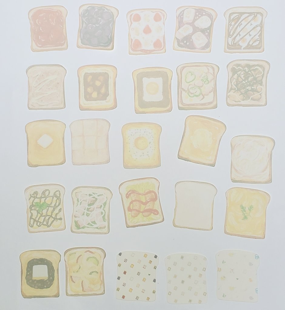 一言書き込めるトーストのインデックスシール🍞 400円