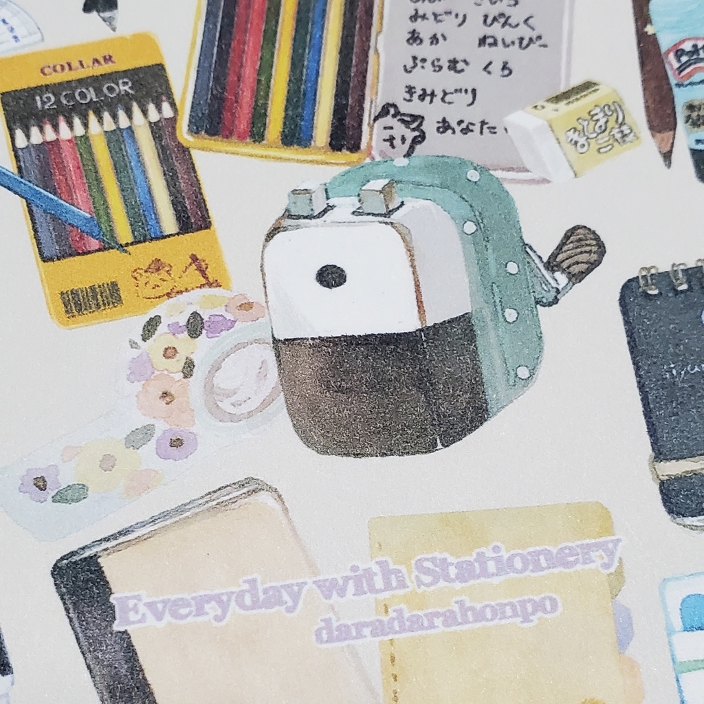 花の和菓子、練り切りとアニマルケーキのイラストカード🌸🐻、文房具のポストカード