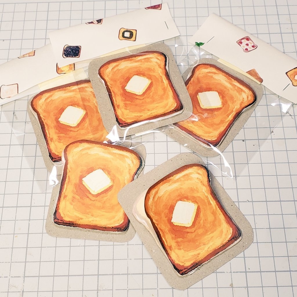 トーストのダイカット付箋🍞