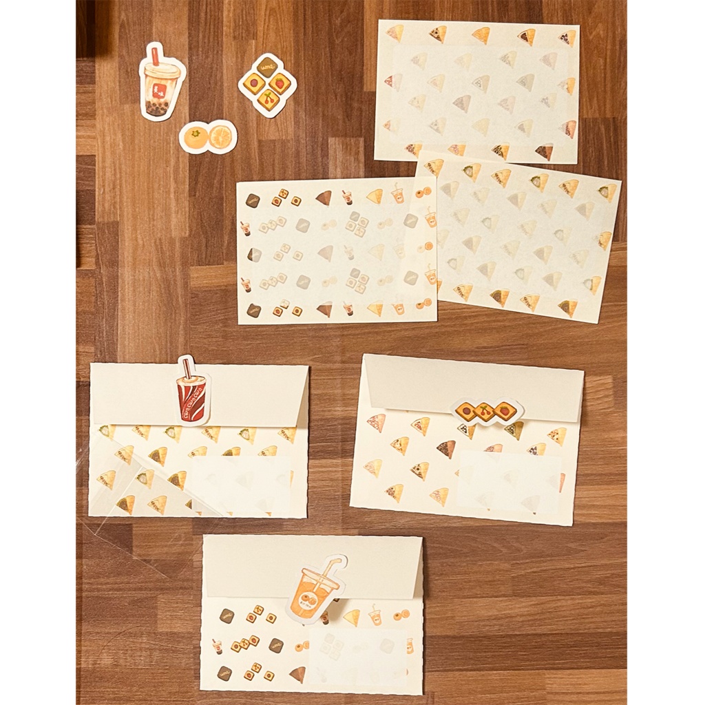 クレープが好きな方へ向けたレターセット🍒🍇🍓