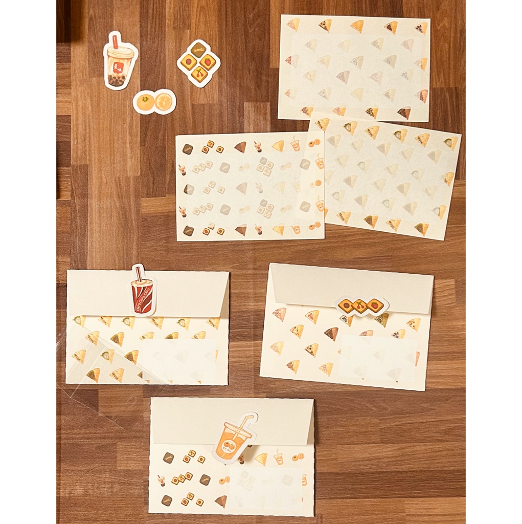 クレープが好きな方へ向けたレターセット🍒🍇🍓