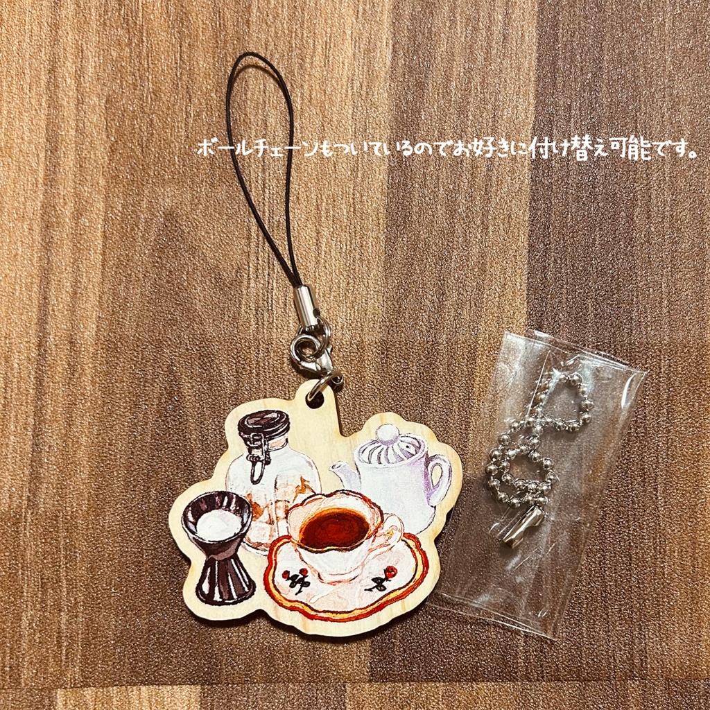 アクリルキーホルダー 第3弾🍳🎧🍒🎹☕🍙