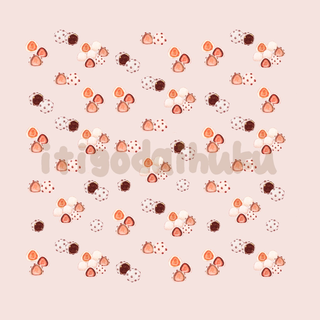 いちご大福柄の眼鏡ふき 🍓 1枚600円 ※液晶クリーナーとしても拭けます