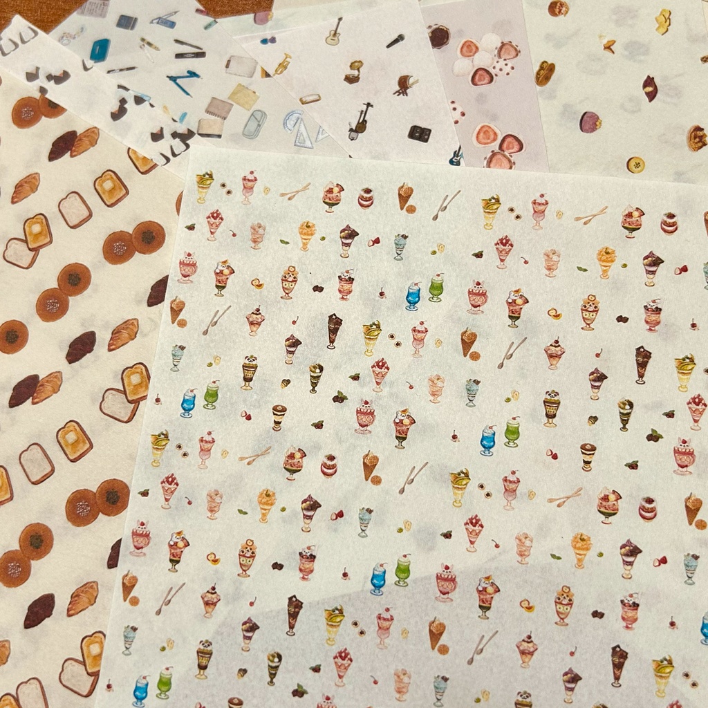 オリジナルデザイン10種10枚入り折り紙🍓🍙☕🍞🍒✒🌸🍱🍠🎸