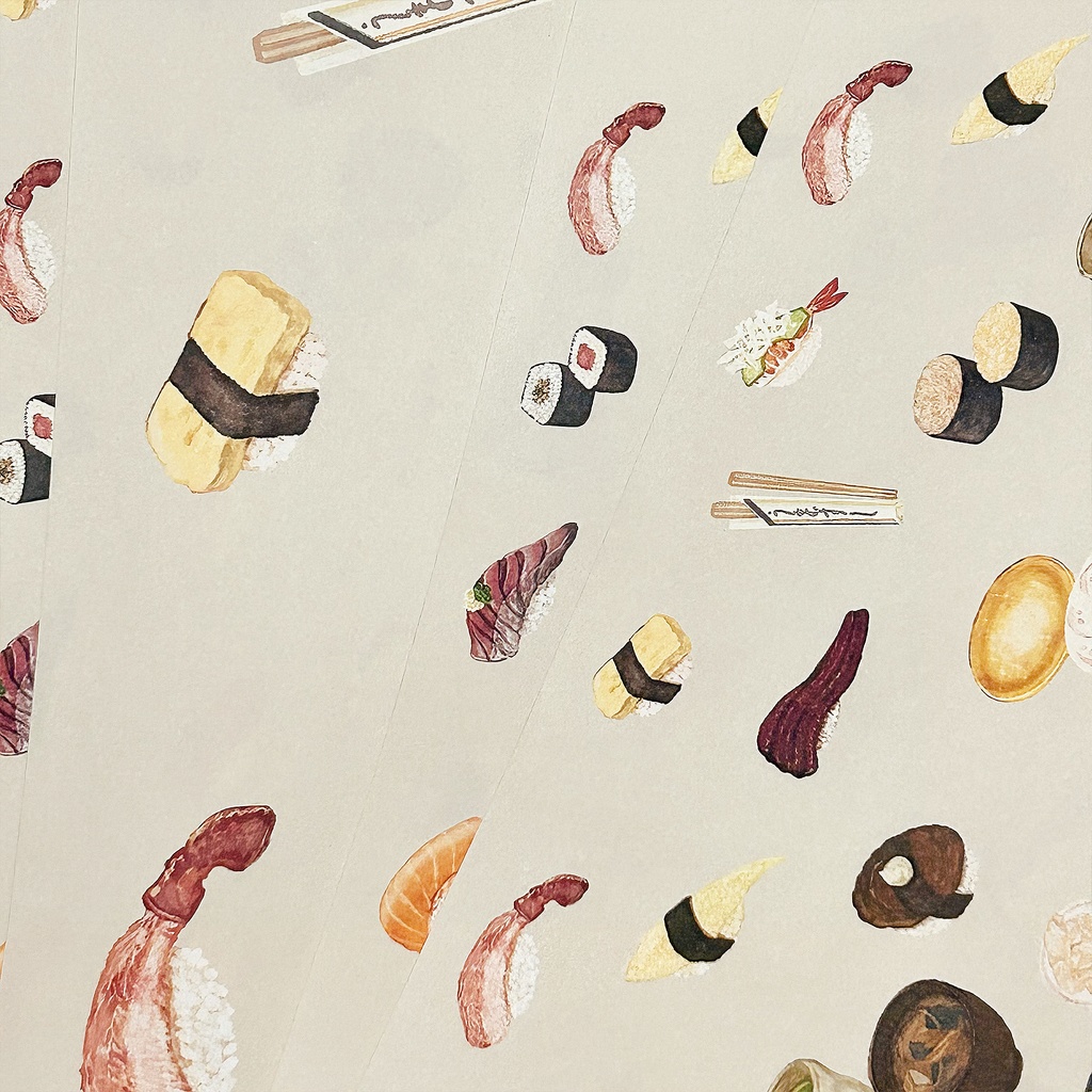 お寿司が好きな方へ向けたデザインペーパー🍣🍵 5種類×2 10枚セット ※包装紙 500円