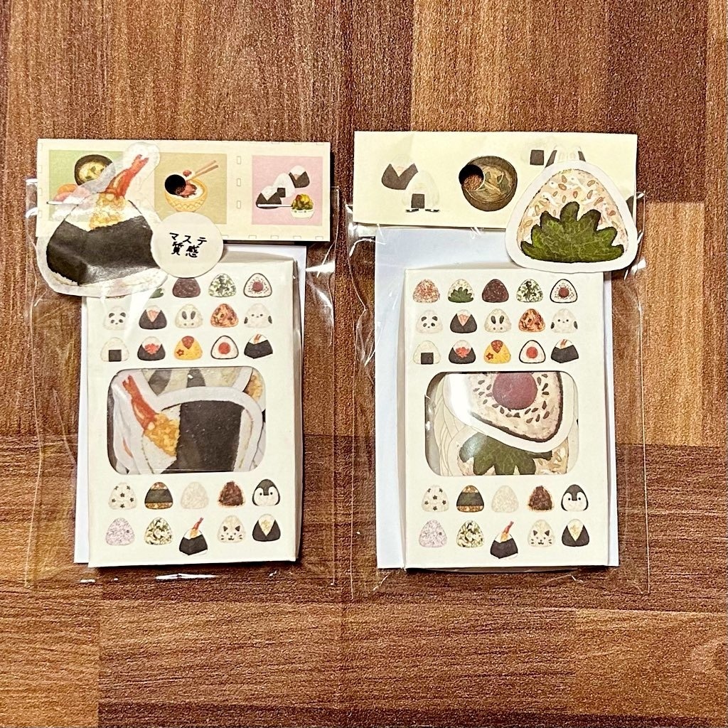 おにぎりが好きな方へ向けたフレークシール ※質感選択できます🍙 お弁当箱入り 800円