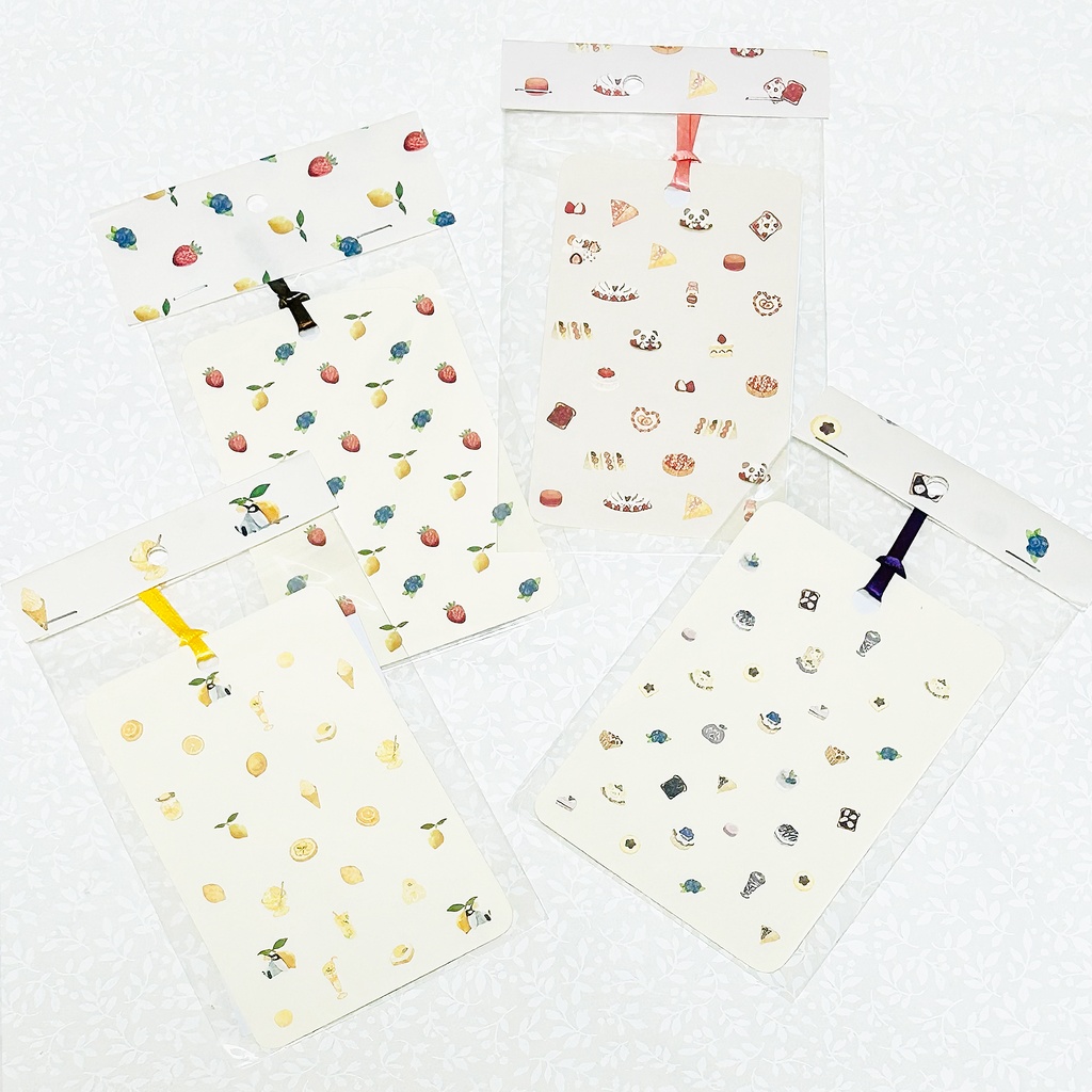 フルーツのスイーツ柄の栞 全4種🍓🍇🍋