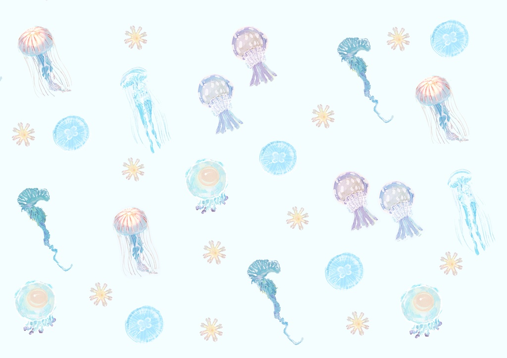 クラゲが好きな方へむけたデザインペーパー🪼