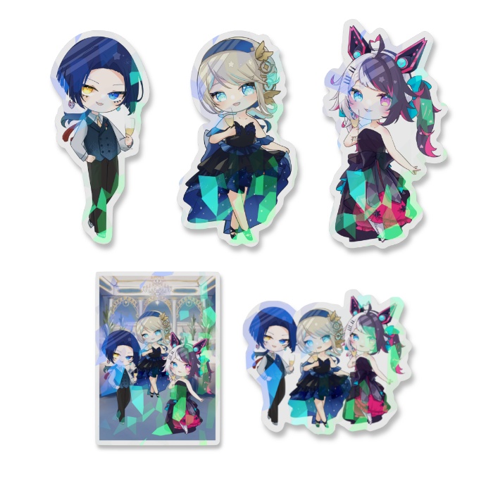 酒てて SDホログラムスマホステッカー