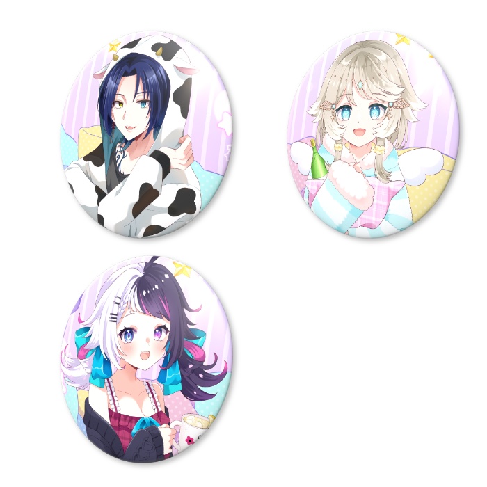 酒てて パジャマ缶バッジ