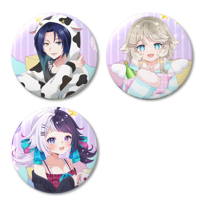 酒てて パジャマ缶バッジ