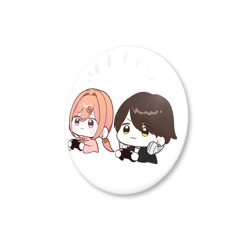 アイコン缶バッジ ホワイト