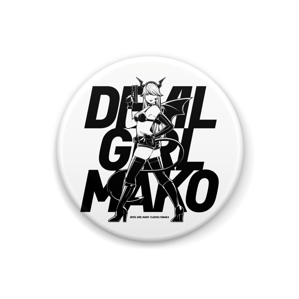 DEVIL GIRL MAKO 缶バッジ（White）