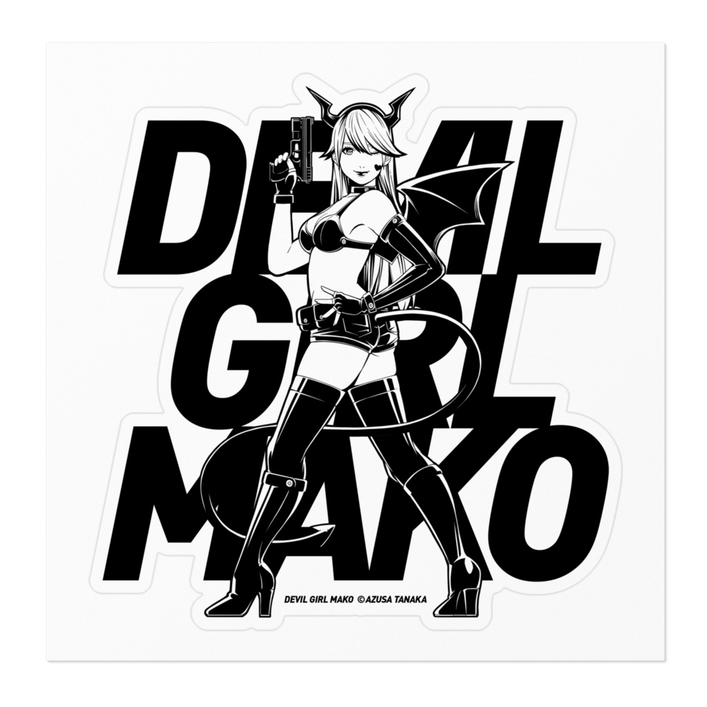 DEVIL GIRL MAKO ステッカー(White/Clear)