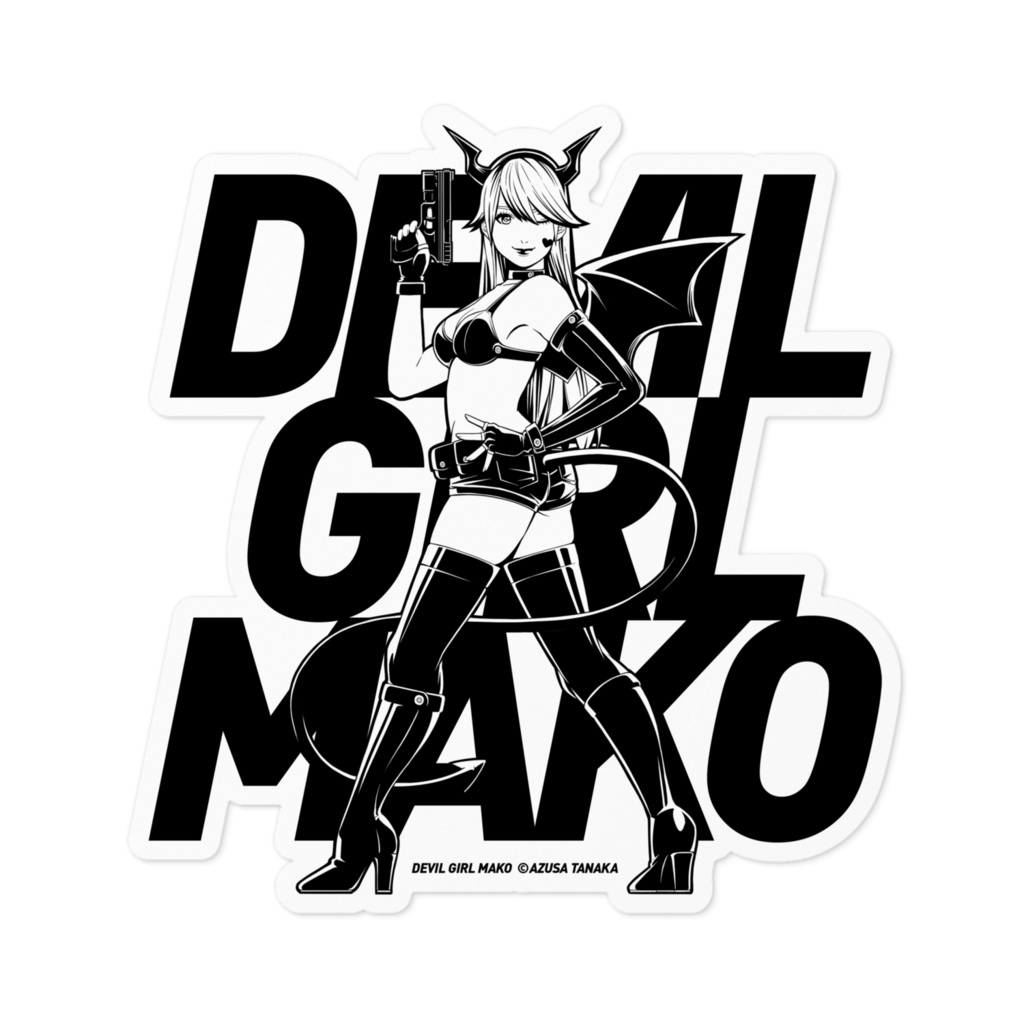 DEVIL GIRL MAKO ステッカー（White/Clear）