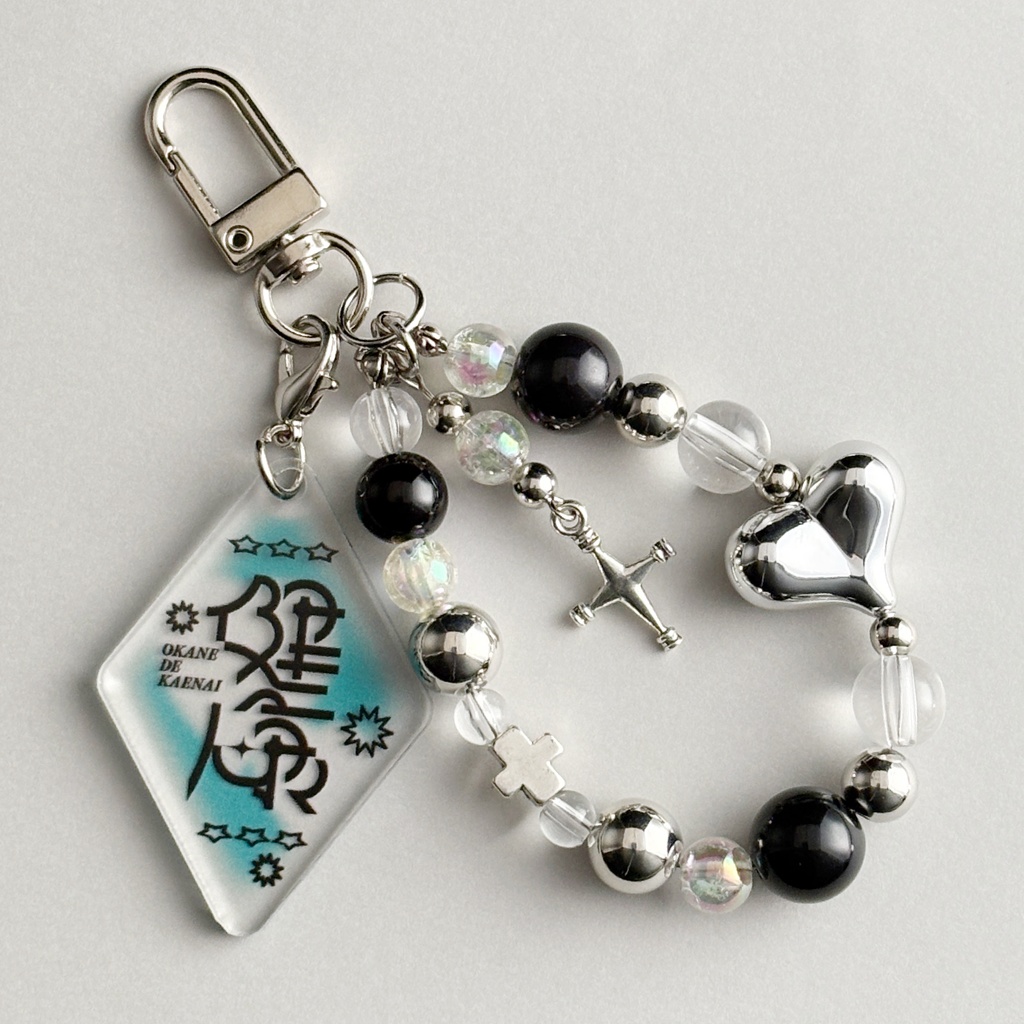 mini【3/健康】Acrylic×Beads Keychain