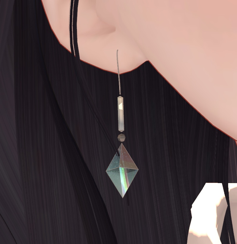 シンプルクリスタルピアス