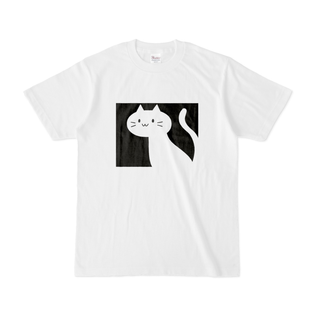 クロねこTシャツ(白)