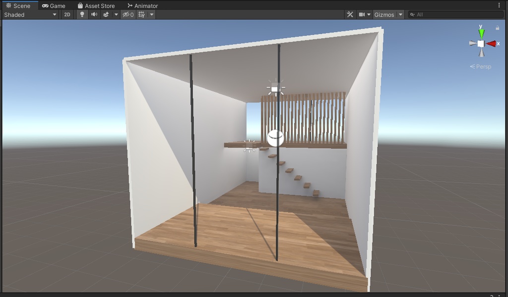 【サポート終了】UnityのCubeで作った家①【ワールドアセット】