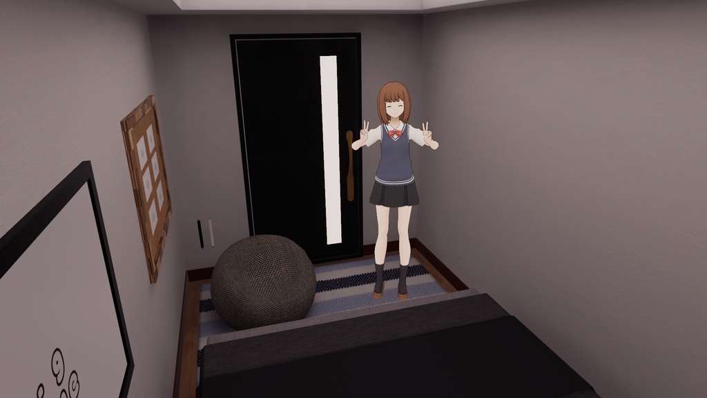 【VRChat想定】クッソ狭いお部屋【ワールドアセット】