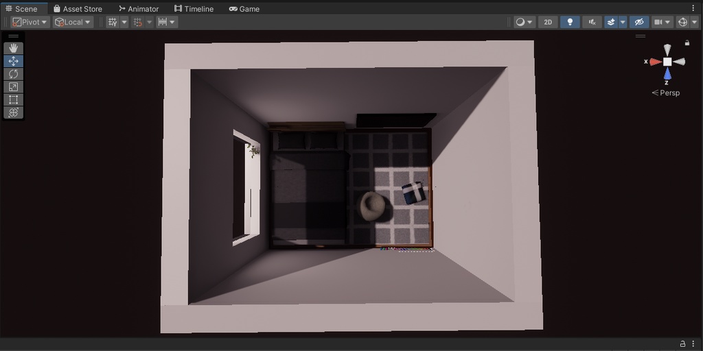 【VRChat想定】MiniRoom2【ワールドアセット】