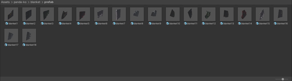 【VRChat想定】ワールド作るとき空いた床スペースに置いとくといい感じな毛布