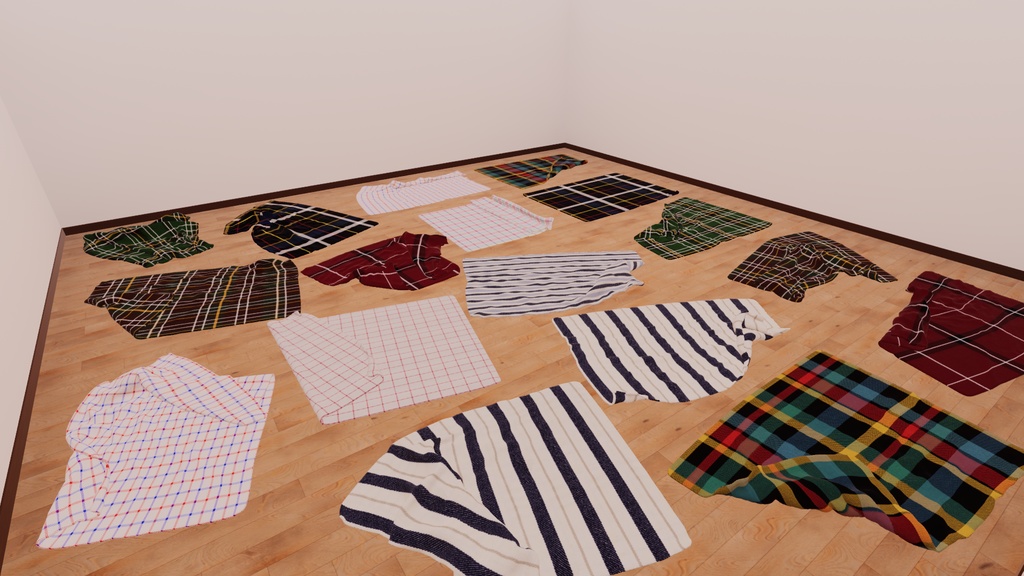 【VRChat想定】ワールド作るとき空いた床スペースに置いとくといい感じな毛布