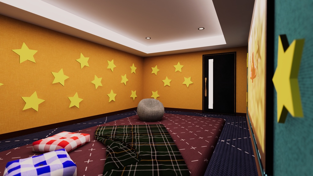 【VRChat想定】KidsRoom1【ワールドアセット】