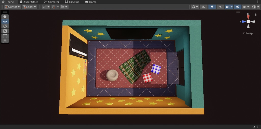 【VRChat想定】KidsRoom1【ワールドアセット】