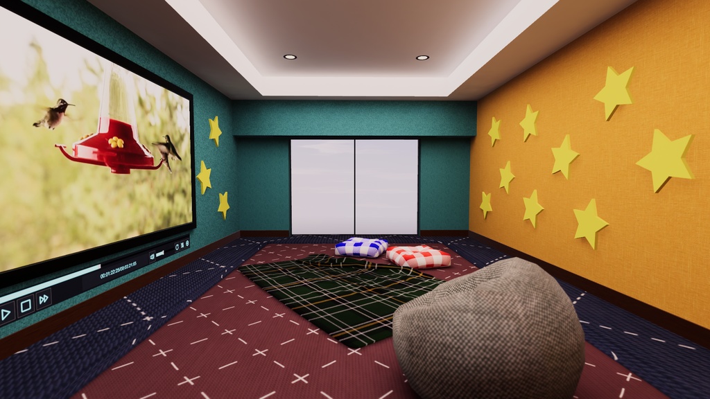 【VRChat想定】KidsRoom1【ワールドアセット】