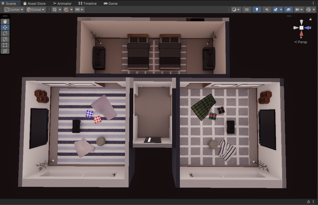 【VRChat想定】Nest3【ワールドアセット】