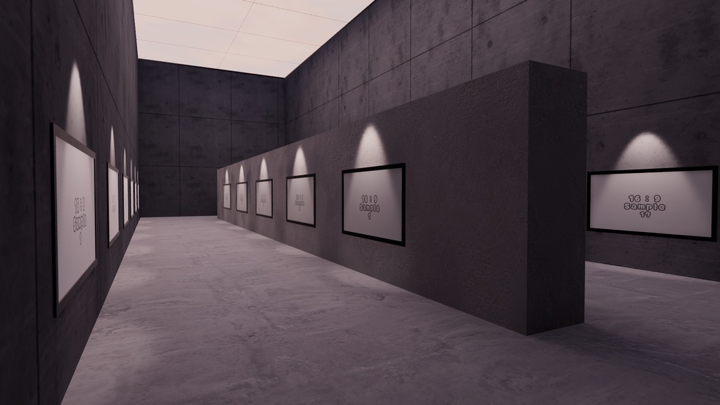 【VRChat想定】Photogallery7【ワールドアセット】