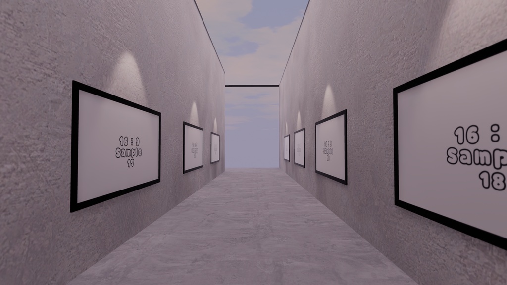 【VRChat想定】Photogallery8【ワールドアセット】