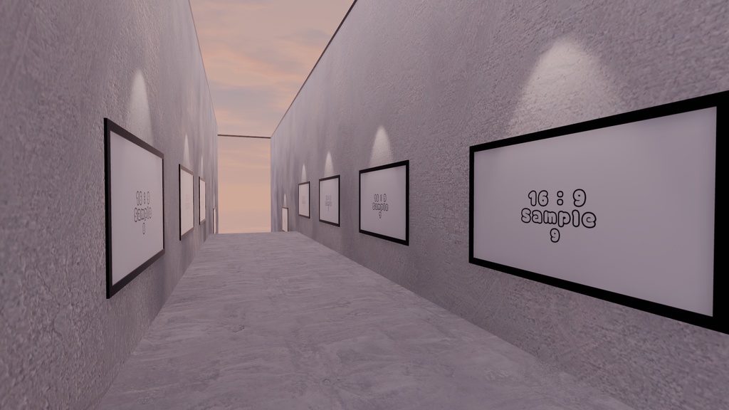 【VRChat想定】Photogallery8【ワールドアセット】