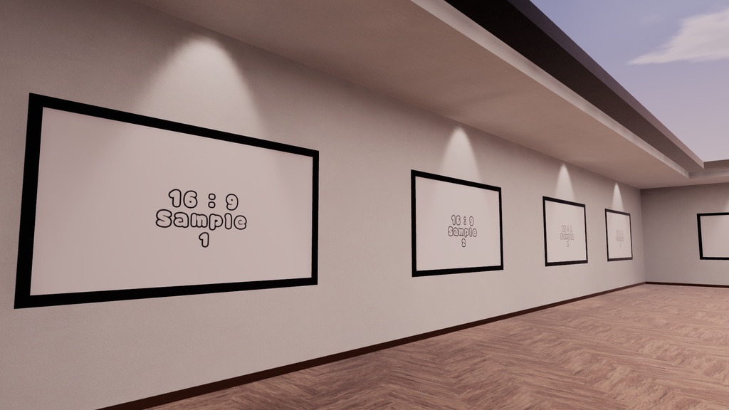 【VRChat想定】photogallery9【ワールドアセット】