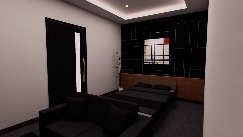 【VRChat想定】CompactRoom1【ワールドアセット】