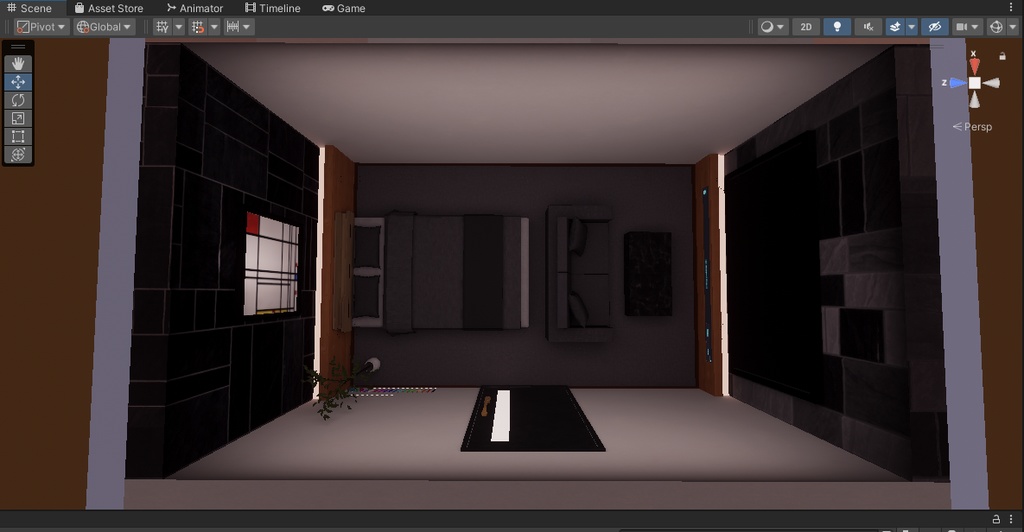 【VRChat想定】CompactRoom1【ワールドアセット】