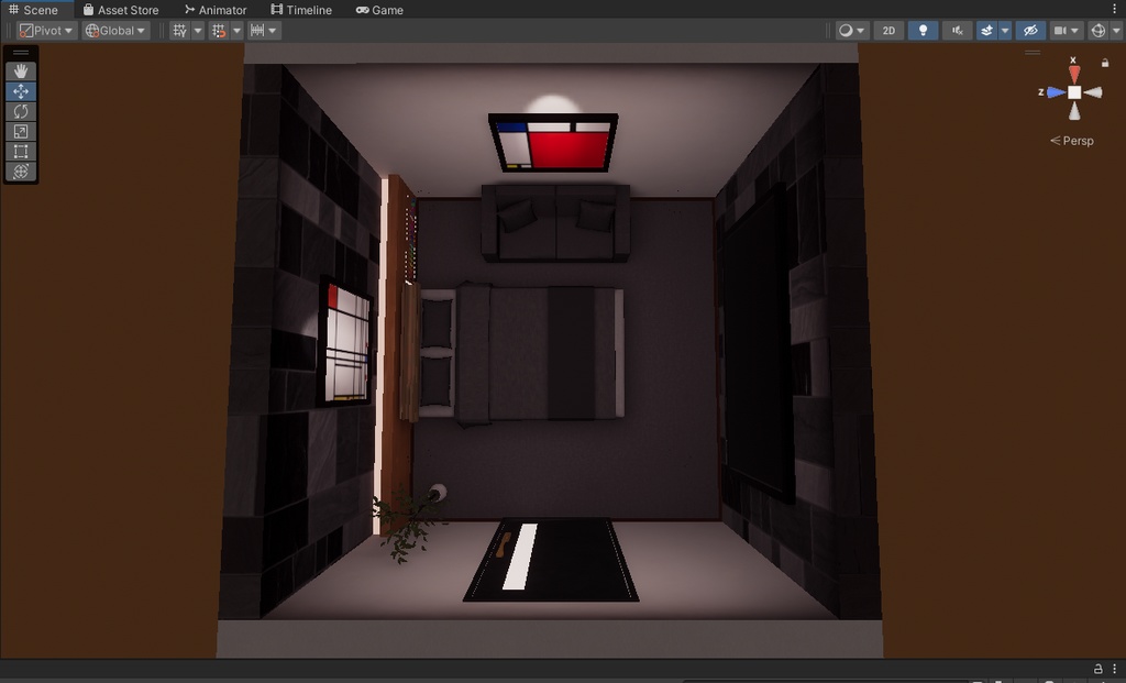 【VRChat想定】CompactRoom3【ワールドアセット】